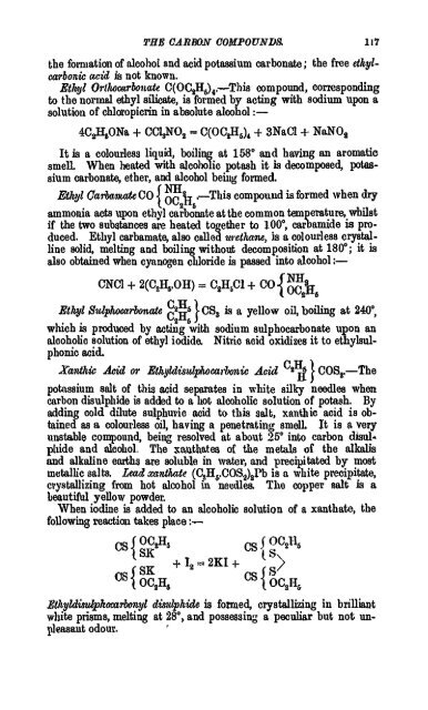 A Manual of the Chemistry of the Carbon Compounds