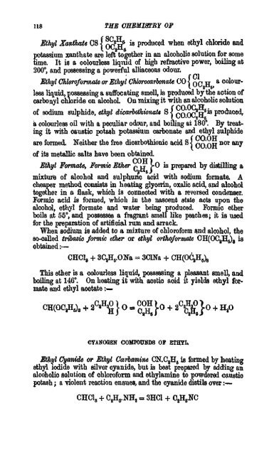 A Manual of the Chemistry of the Carbon Compounds