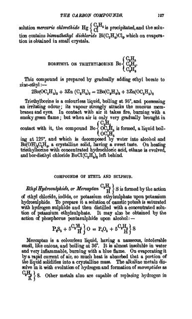 A Manual of the Chemistry of the Carbon Compounds