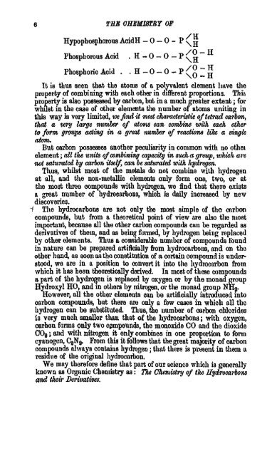 A Manual of the Chemistry of the Carbon Compounds