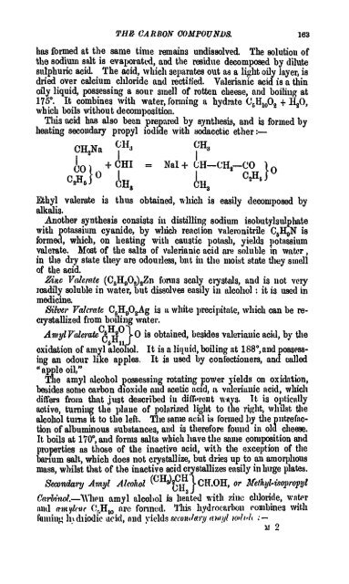 A Manual of the Chemistry of the Carbon Compounds