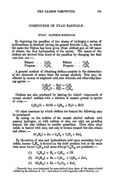 A Manual of the Chemistry of the Carbon Compounds