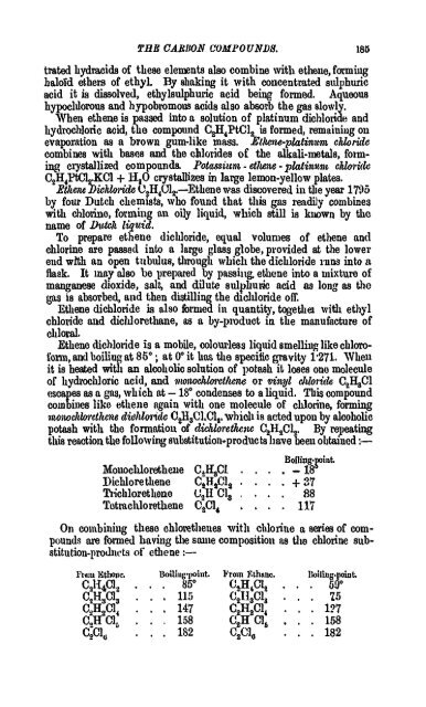 A Manual of the Chemistry of the Carbon Compounds