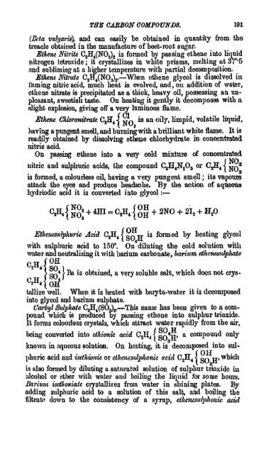 A Manual of the Chemistry of the Carbon Compounds