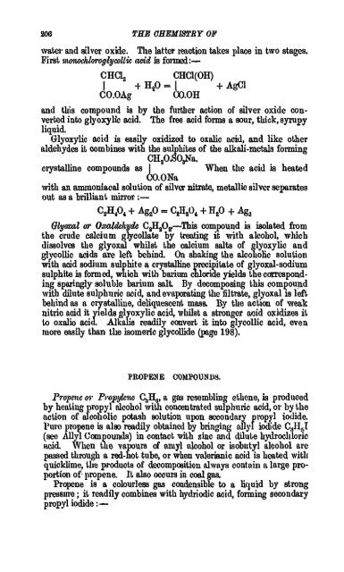 A Manual of the Chemistry of the Carbon Compounds