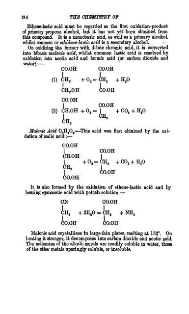 A Manual of the Chemistry of the Carbon Compounds