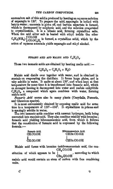 A Manual of the Chemistry of the Carbon Compounds