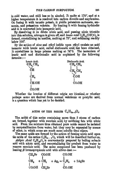 A Manual of the Chemistry of the Carbon Compounds