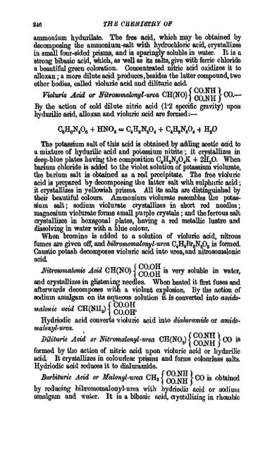 A Manual of the Chemistry of the Carbon Compounds