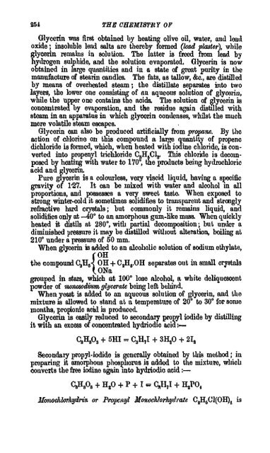 A Manual of the Chemistry of the Carbon Compounds