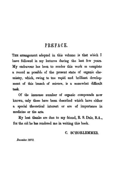 A Manual of the Chemistry of the Carbon Compounds