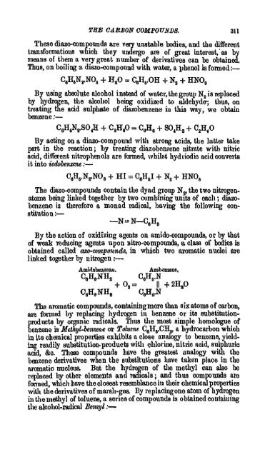 A Manual of the Chemistry of the Carbon Compounds