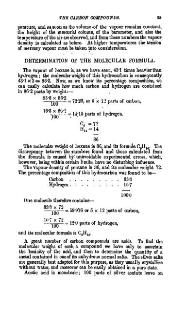 A Manual of the Chemistry of the Carbon Compounds