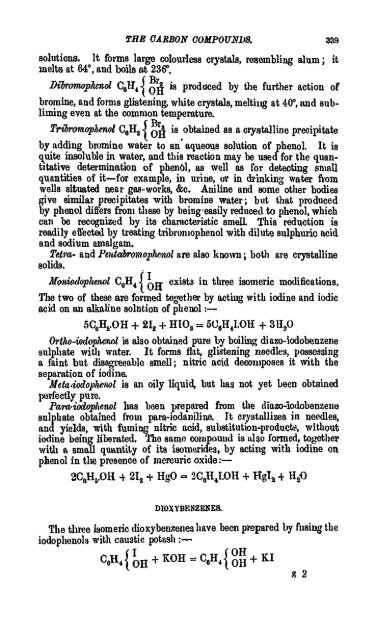 A Manual of the Chemistry of the Carbon Compounds