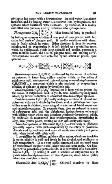 A Manual of the Chemistry of the Carbon Compounds