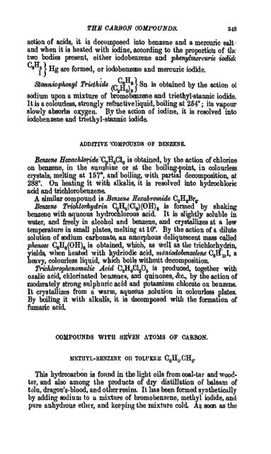 A Manual of the Chemistry of the Carbon Compounds