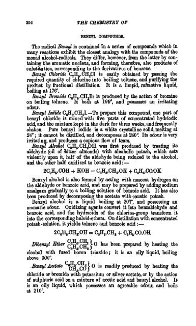 A Manual of the Chemistry of the Carbon Compounds