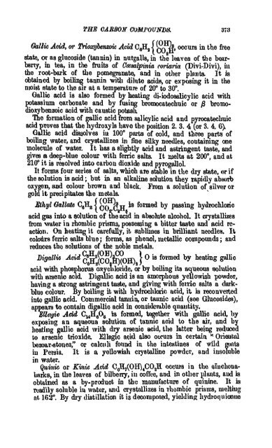 A Manual of the Chemistry of the Carbon Compounds