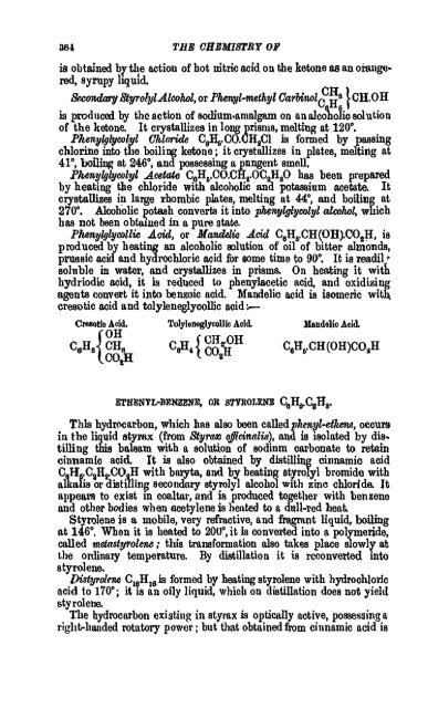 A Manual of the Chemistry of the Carbon Compounds