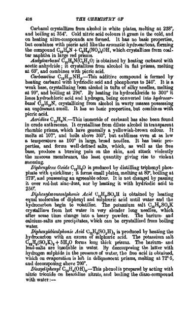 A Manual of the Chemistry of the Carbon Compounds