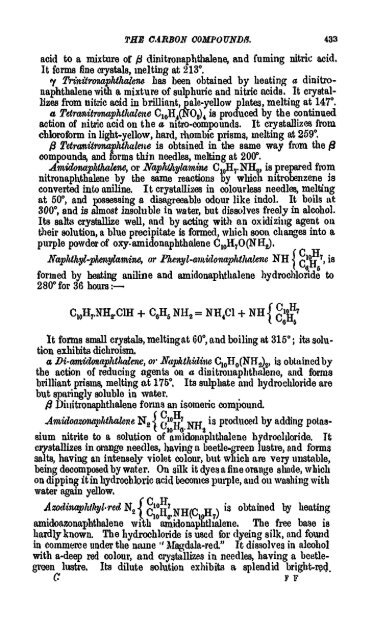 A Manual of the Chemistry of the Carbon Compounds