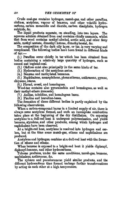 A Manual of the Chemistry of the Carbon Compounds