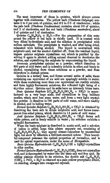 A Manual of the Chemistry of the Carbon Compounds