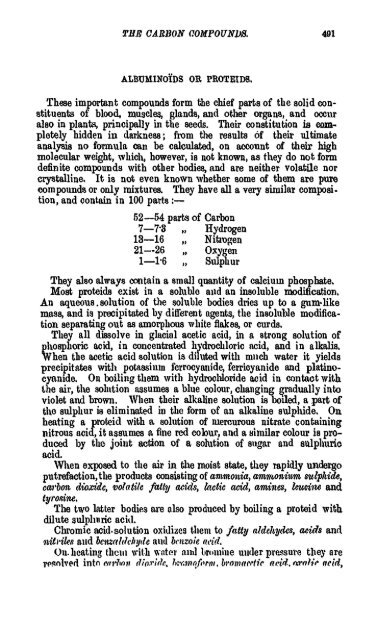 A Manual of the Chemistry of the Carbon Compounds