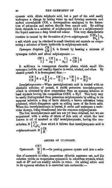 A Manual of the Chemistry of the Carbon Compounds