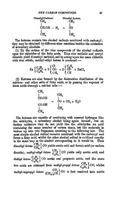 A Manual of the Chemistry of the Carbon Compounds