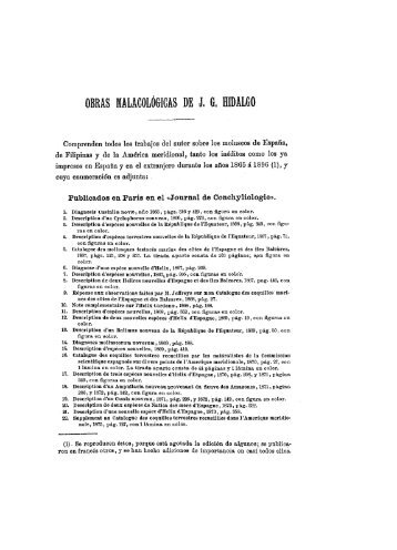 obras malacológicas de jg hidalgo - Real Academia de Ciencias ...