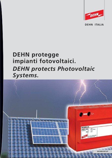 DEHN protegge impianti fotovoltaici. DEHN protects ... - Rexel