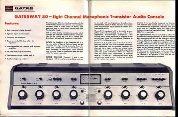 Gatesway 80 Mono Console Manual - American Radio History