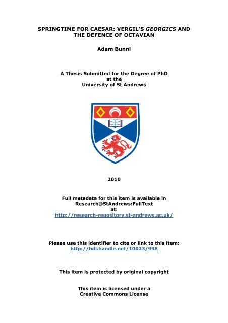 Adam Bunni PhD thesis - Research@StAndrews:FullText ...