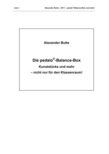 Die pedalo -Balance-Box