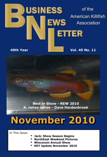 November 2010 - American Killifish Association