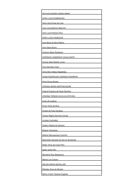 Relação dos ALUNOS selecionados - EAD - Fiocruz