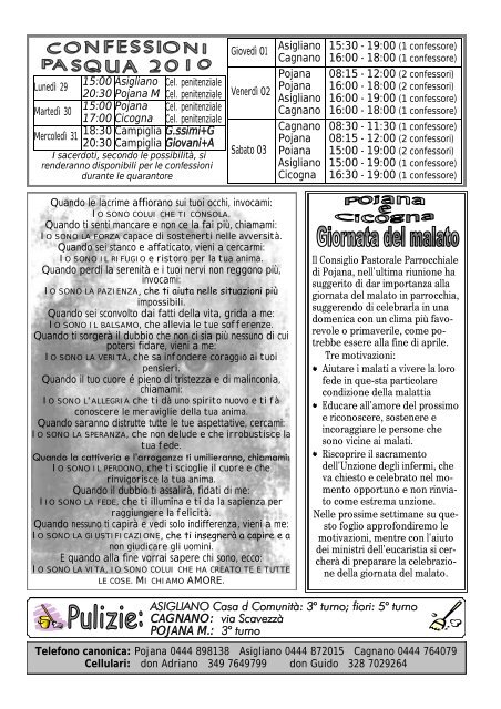 scarica bollettino n.13 del 28.03.2010 - Comune di Poiana Maggiore