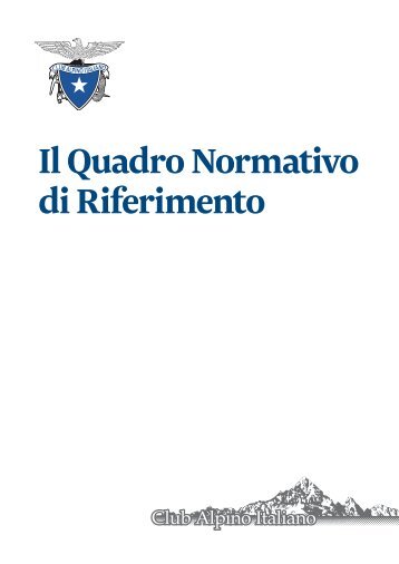 Normativa CAI copertina A4.indd - Club Alpino Italiano