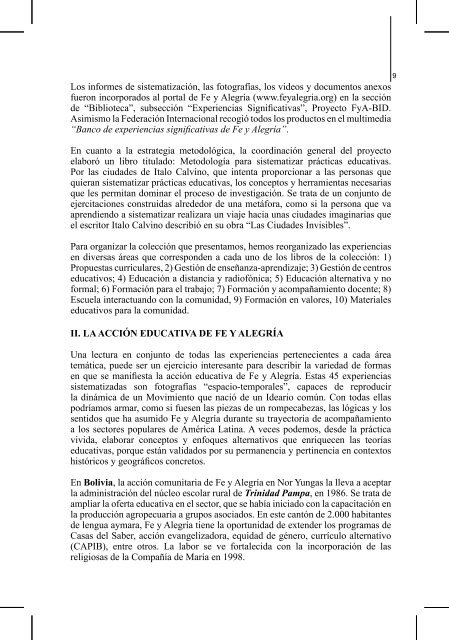 Interacción Escuela - Comunidad - Federación Internacional de Fe y ...