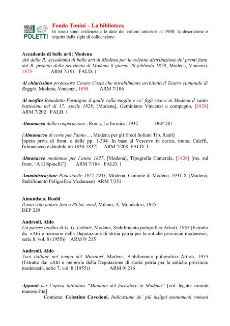 Datazione costa centrale