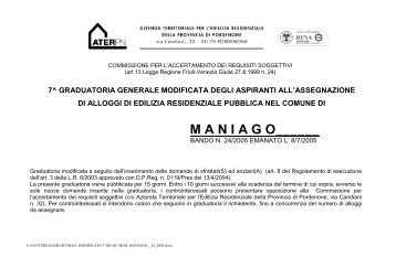 Graduatoria - Ater Pordenone