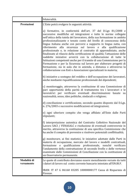 enti bilaterali - Ordine Provinciale Consulenti del Lavoro di Savona