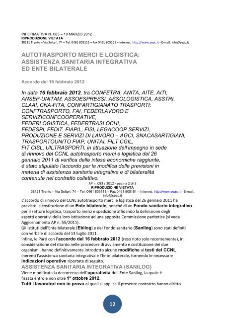 enti bilaterali - Ordine Provinciale Consulenti del Lavoro di Savona