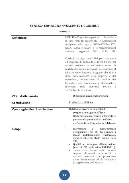 enti bilaterali - Ordine Provinciale Consulenti del Lavoro di Savona