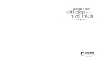 nivel inicial - Dirección General de Cultura y Educación