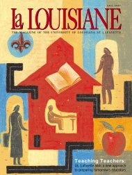 La Louisiane Fall 01 (cover) - University of Louisiana at Lafayette
