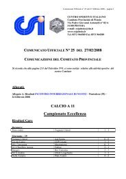 Campionato Eccellenza - Centro Sportivo Italiano