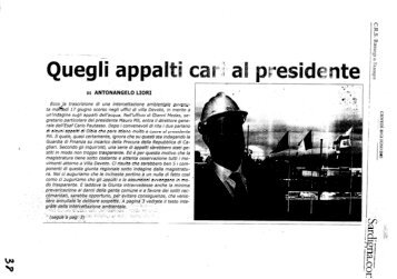 “Quegli appalti cari al Presidente”, di Antonangelo Liori - Consiglio ...