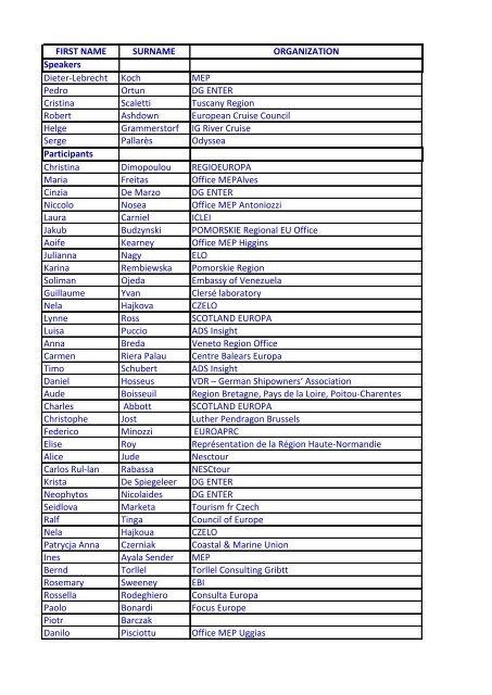 List of Participants - Ebcd.org